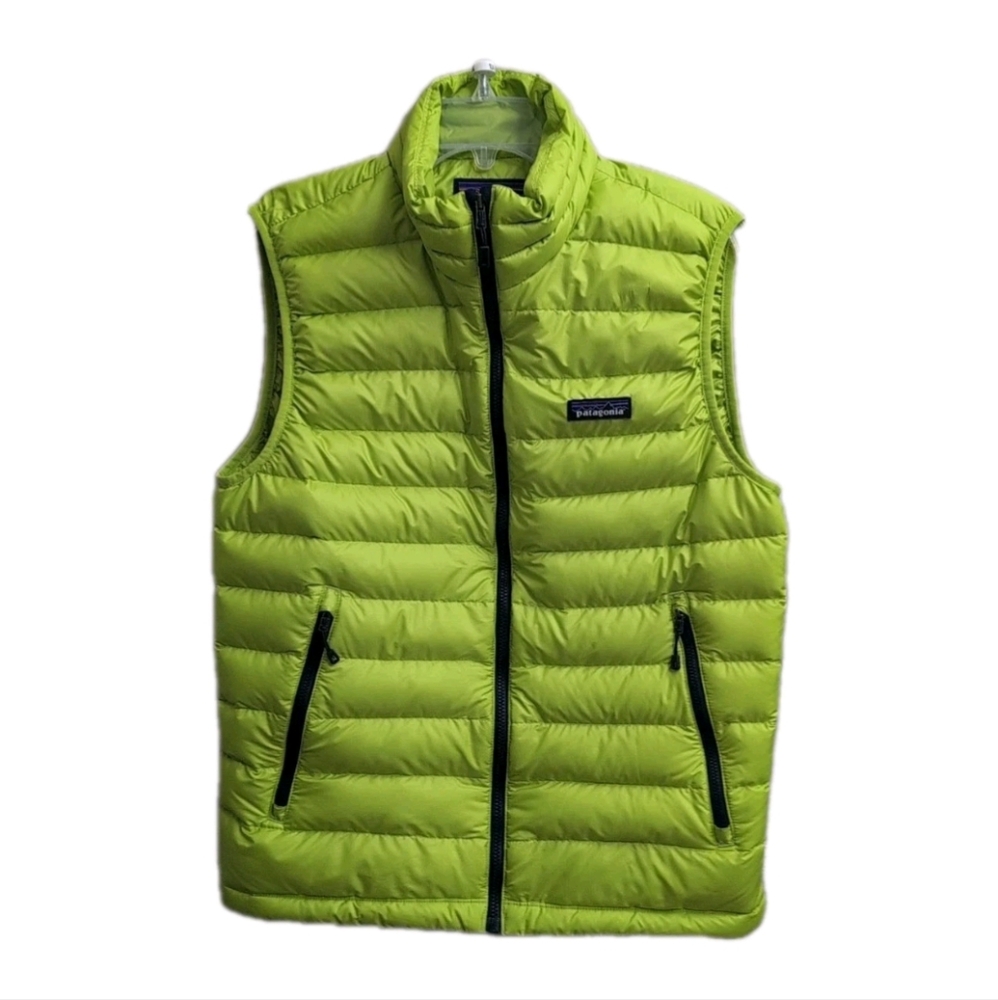 Patagonia Men's Lime Green Puffer Down Sweater Vest